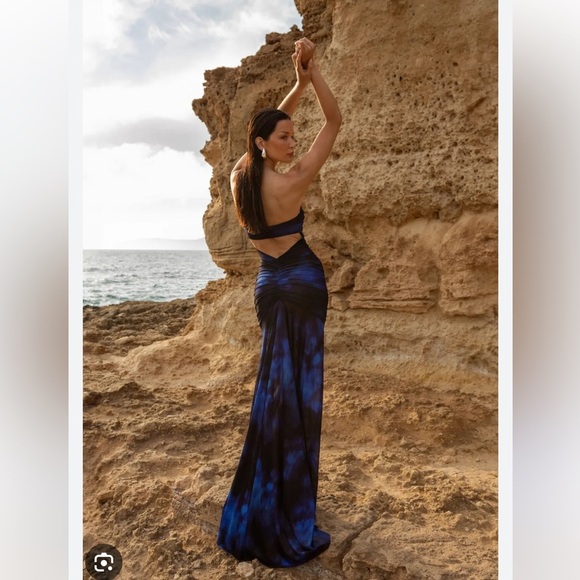 SYDNEY LANE BRONTE GATHERED MESH DRESS - Picture 3 of 14